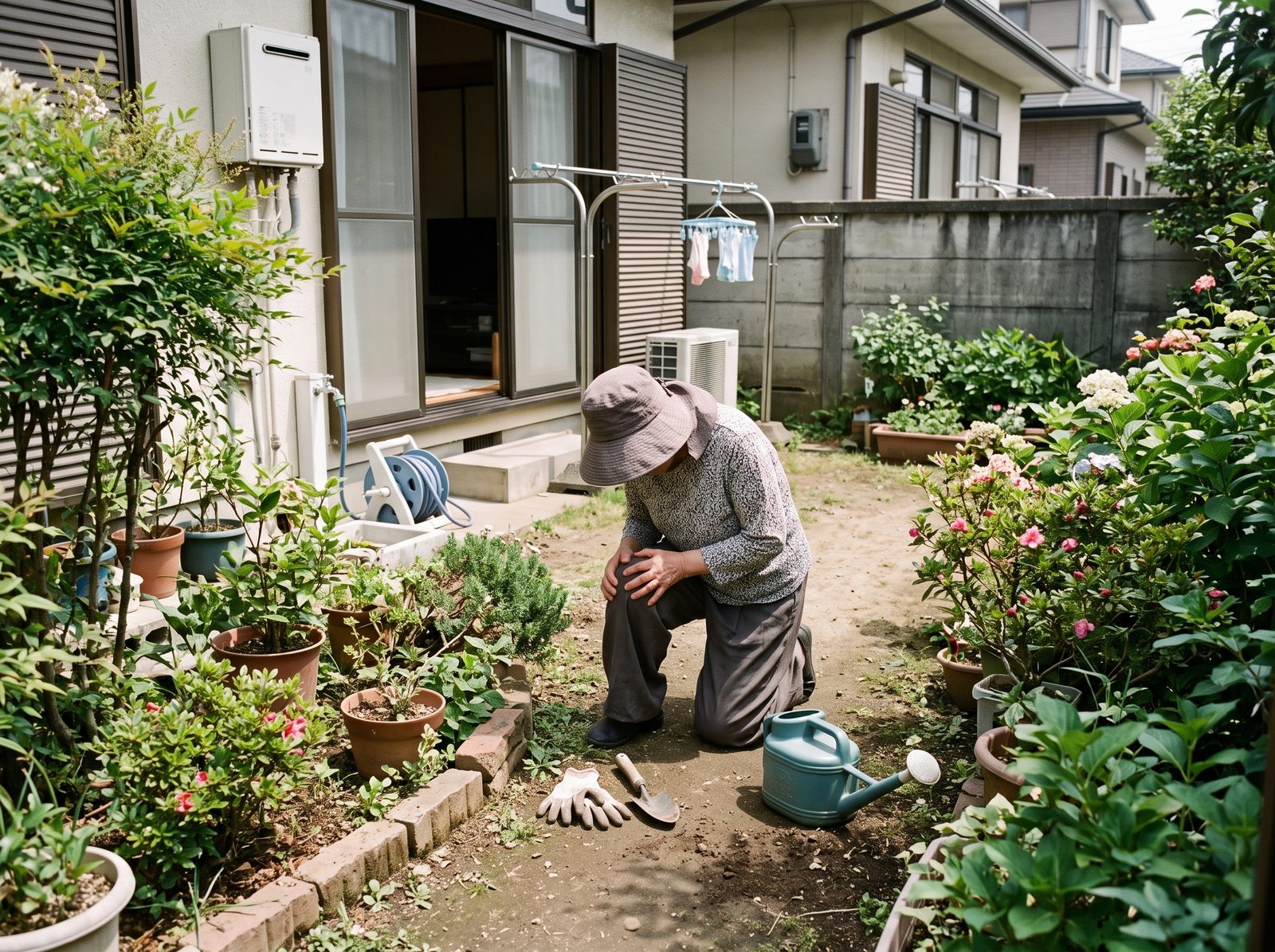 家の中でつまずいた場面
